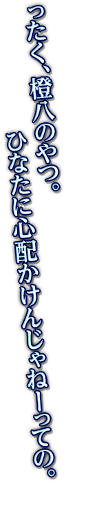 ったく、橙八のやつ。ひなたに心配かけんじゃねーっての。