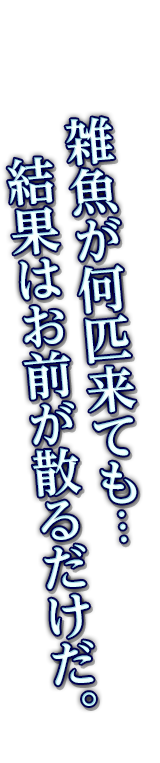 雑魚が何匹来ても…結果はお前が散るだけだ。