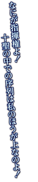 なにが指揮権よ！十聖の中での序列は私のほうが上なのよ！