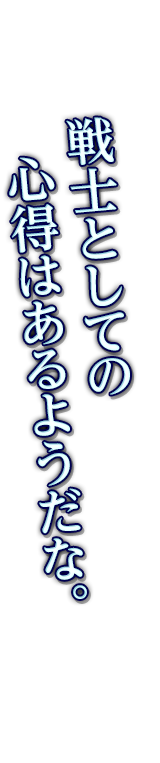 戦士としての心得はあるようだな。