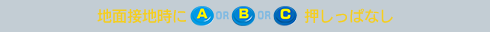 地面接地時にA or B or C押しっぱなし