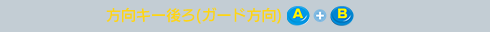 方向キー後ろ(ガード方向)A+B